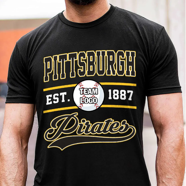 Pittsburgh Baseball Shirt Vintage Sport Tee, Pittsburgh Pirates Inspired Shirt, Retro Pittsburgh Baseball Fan Shirt, Game Day Tee