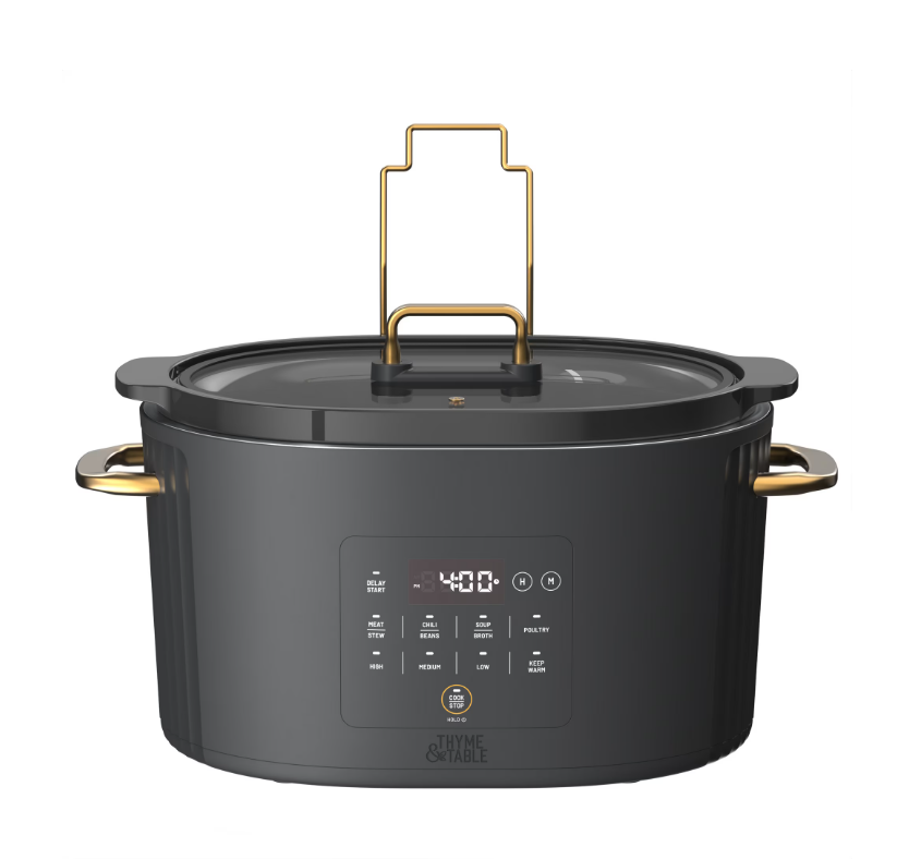 Thyme & Table 6QT Programmable Slow Cooker, Slate Grey