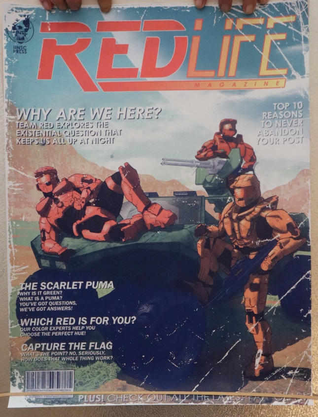 Red Life Magazine RvB Limited Edition Poster Rooster Teeth by Tim Anderson RARE