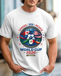 Canada USA Mexico World Cup 2026 Soccer T-Shirt | Tournament Logo Tee