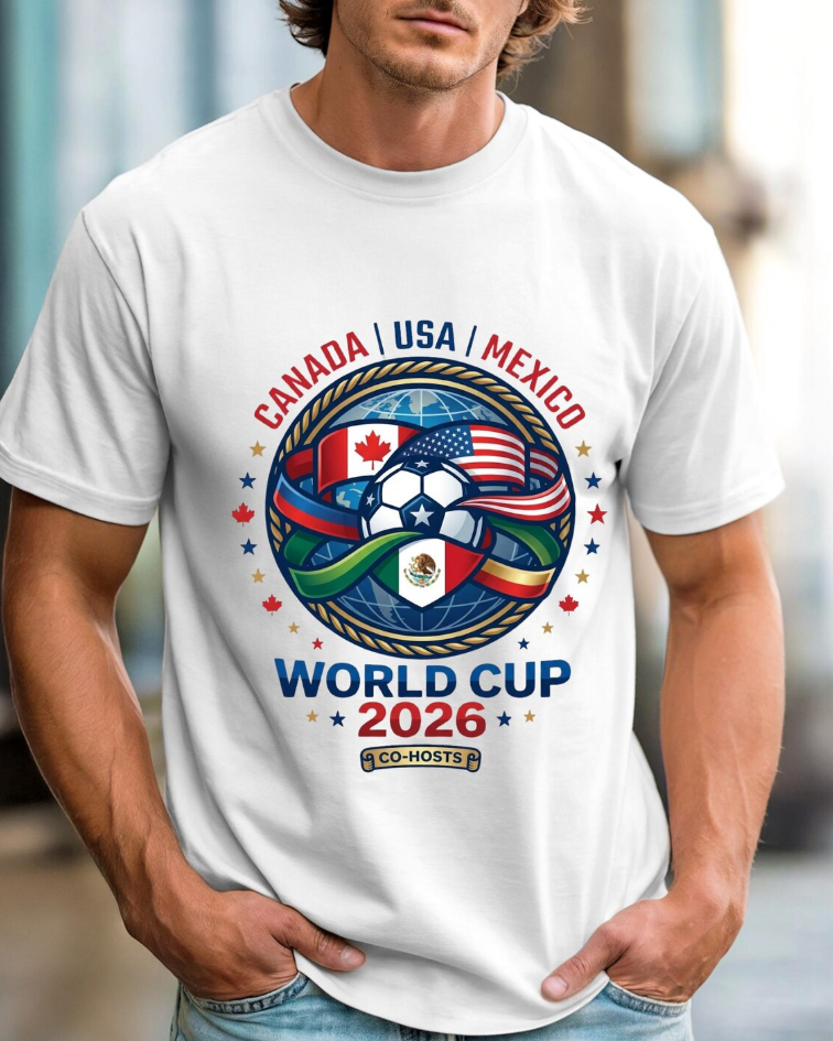 Canada USA Mexico World Cup 2026 Soccer T-Shirt | Tournament Logo Tee