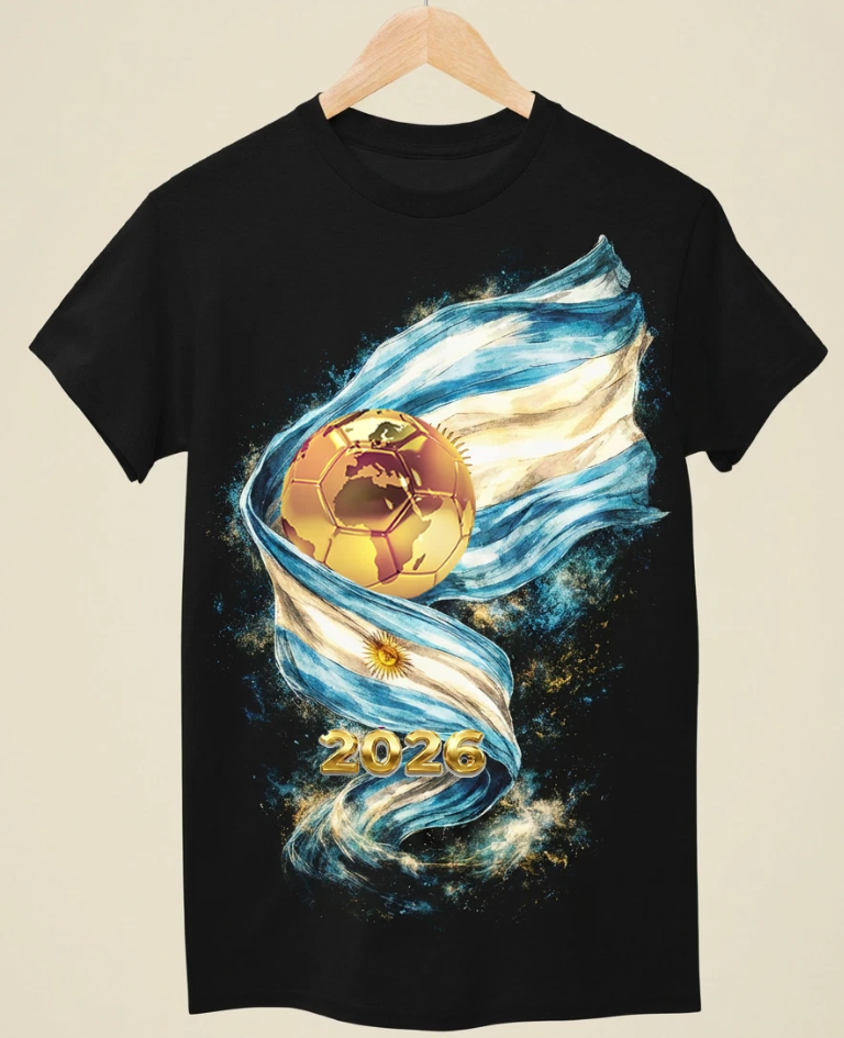 WC 2026 INSPIRED Cool Unisex Black T-Shirt - Argentina