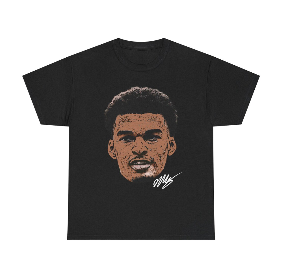 Victor Wembanyama San Antonio T Shirt Face Tee Autograph Edition