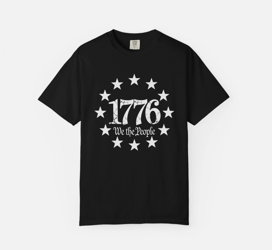 Patriotic Tee, Independence Day Shirt, American Flag Top, 4th of July Apparel