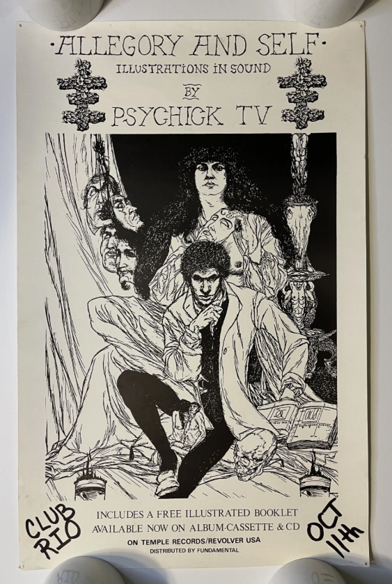 Psychic TV tour poster - 1988 - Allegory and Self - Card Stock - Psychick TV