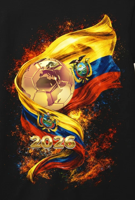 WC 2026 INSPIRED Cool Unisex Black T-Shirt - Ecuador