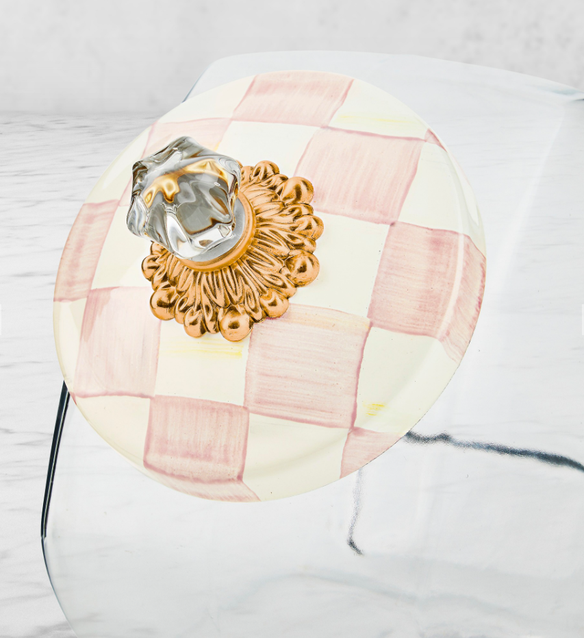 MacKenzie-Childs Rosy Check Cookie Jar
