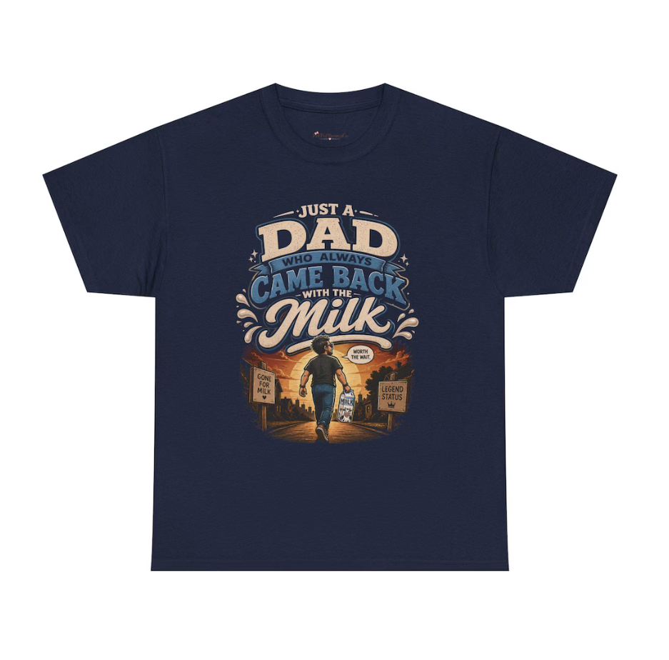 Dad Came Back With Milk Retro T-Shirt, Funny Father's Day Gift, Unisex Tee