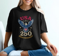 Patriotic Eagle 250th Anniversary T-Shirt: Comfort Colors USA
