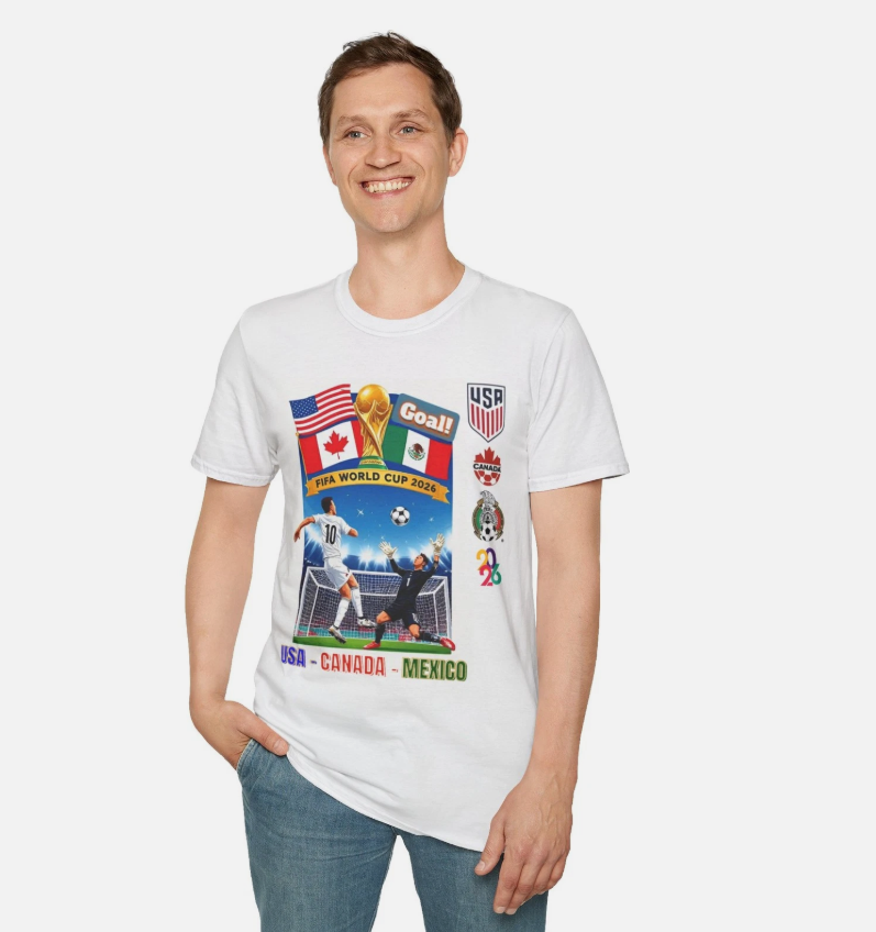 World Cup 2026 T shirt, Soccer FIFA Tee, United States, Canada, Mexico