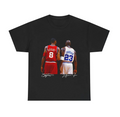 Michael Jordan and Kobe Bryant T Shirt Autograph Edition Basketball Legends Tribute