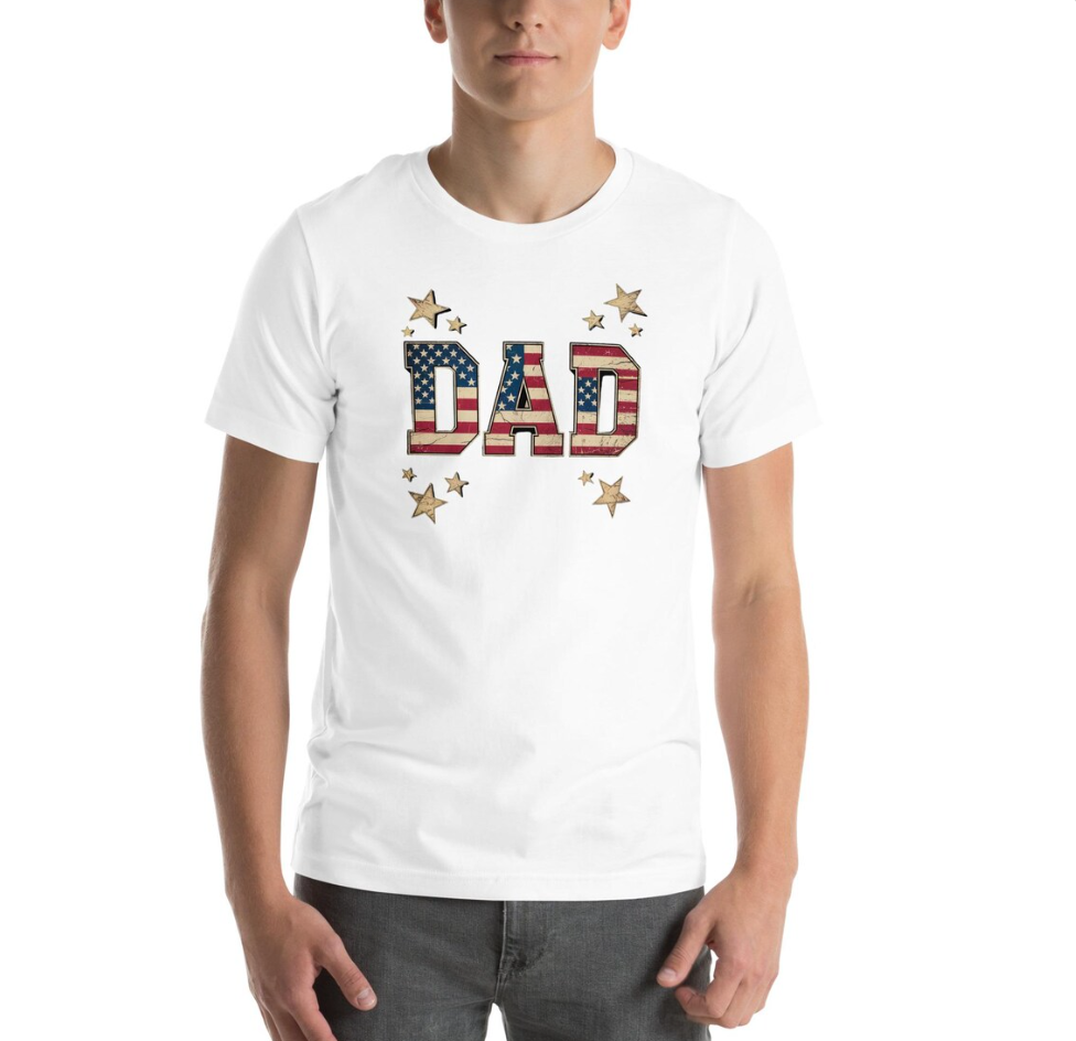 Patriotic Father’s Day T-Shirt – American Flag Independence Day Tee, 4th of July Dad Shirt