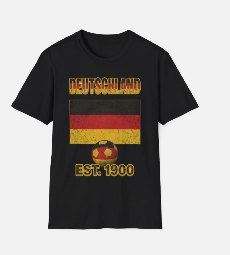 Germany Flag FuBball Football T-Shirt Nations Heritage Collection | Vintage