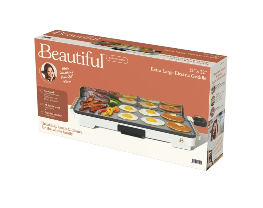 Beautiful Griddle 12x22 with backsplash, White Icing