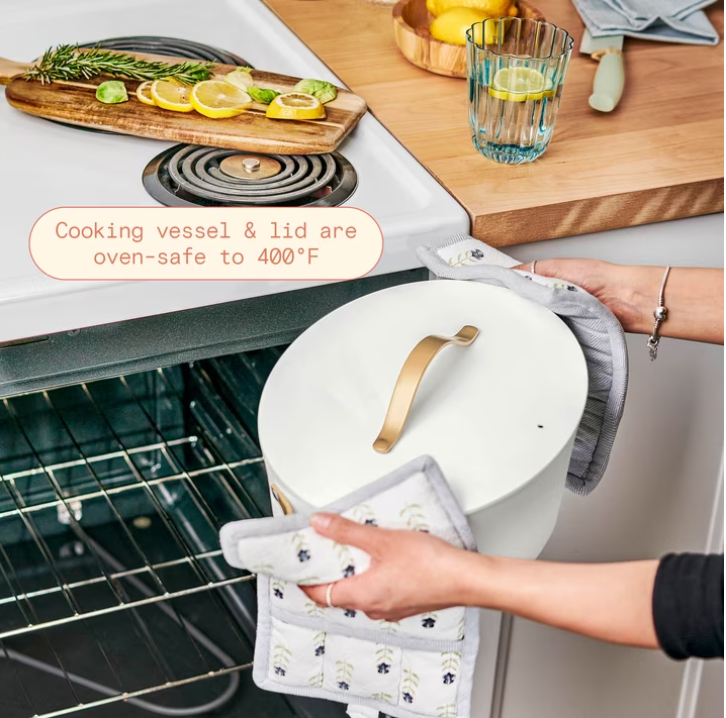 Beautiful 10 in 1, 6 Qt Electric Multi-Cooker, White Icing by Drew Barrymore
