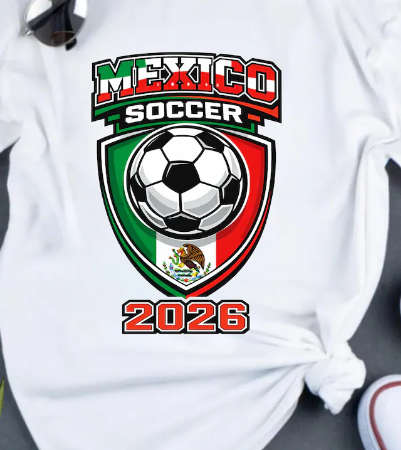 Personalized Soccer Shirt, World Cup 2026 Soccer Shirt, Mexico Soccer 2026, World Cup Flag Soccer Ball T-shirt, World Cup Fan Tee