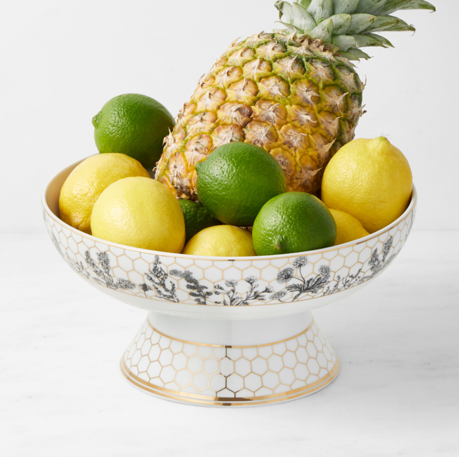 Honeycomb Porcelain Fruit Bowl