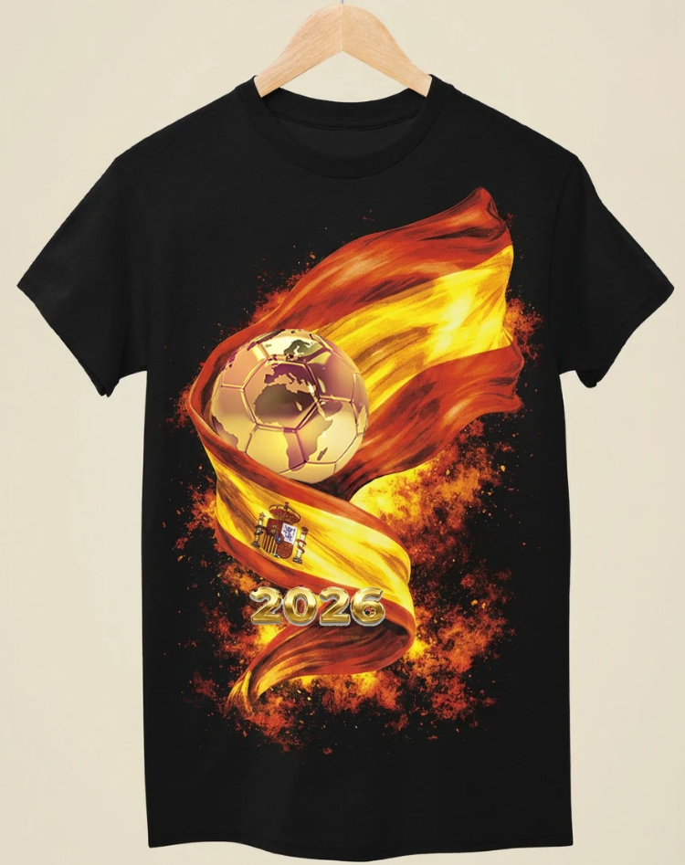 WC 2026 INSPIRED Cool Unisex Black T-Shirt -Spain