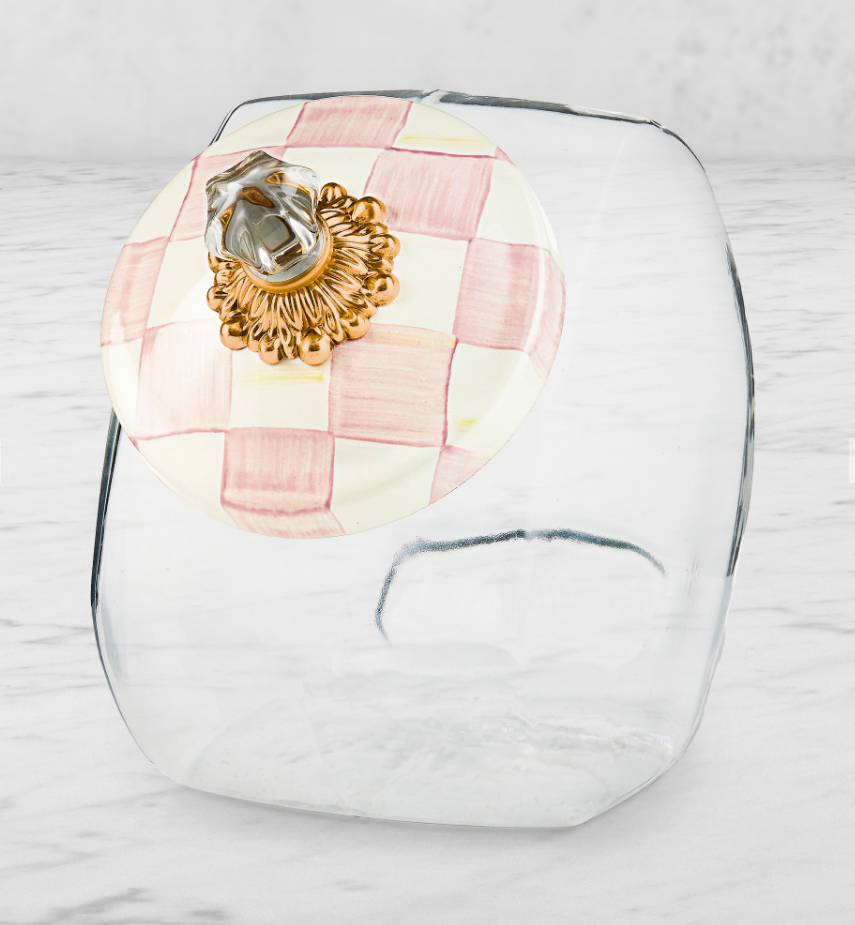 MacKenzie-Childs Rosy Check Cookie Jar