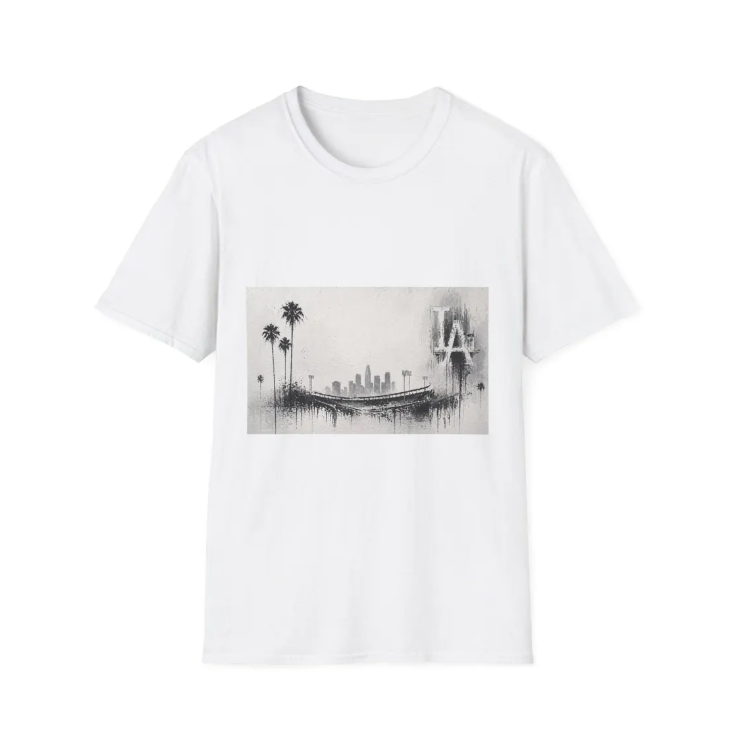 Los Angeles Dodgers Stadium Palm Trees Skyline T-Shirt