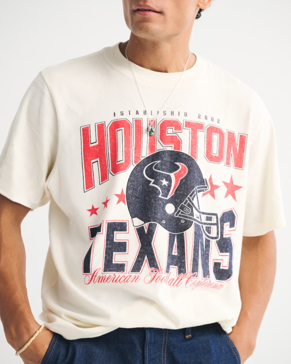 Houston Texans Vintage Inspired Graphic Tee - Vintage NFL Fan Shirt