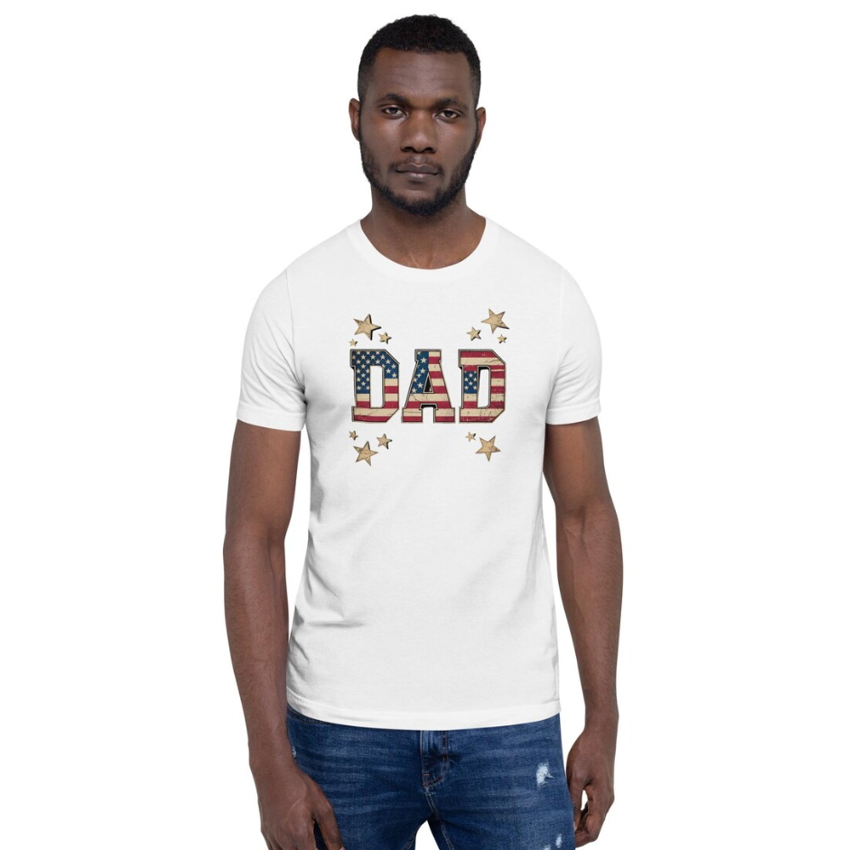Patriotic Father’s Day T-Shirt – American Flag Independence Day Tee, 4th of July Dad Shirt