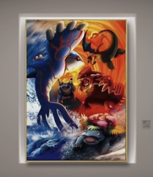 Kyogre Groudon Legendary PokeArt Canvas Poster Wall Art Home Decor