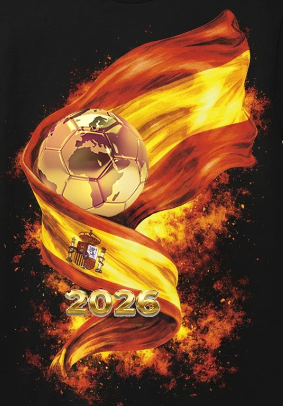 WC 2026 INSPIRED Cool Unisex Black T-Shirt -Spain