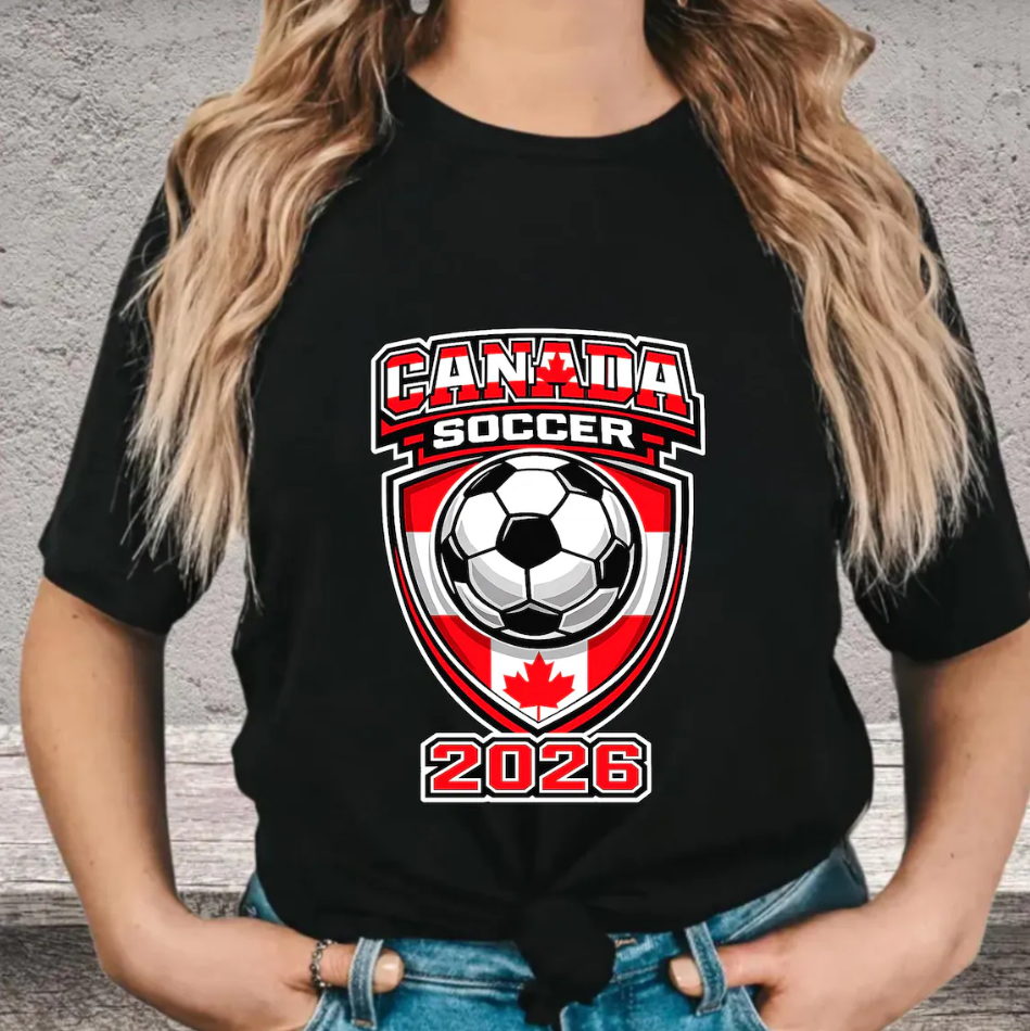 Personalized Soccer Shirt, World Cup 2026 Soccer Shirt, Cannada Soccer 2026, World Cup Flag Soccer Ball T-shirt, World Cup Fan Tee (Copy)