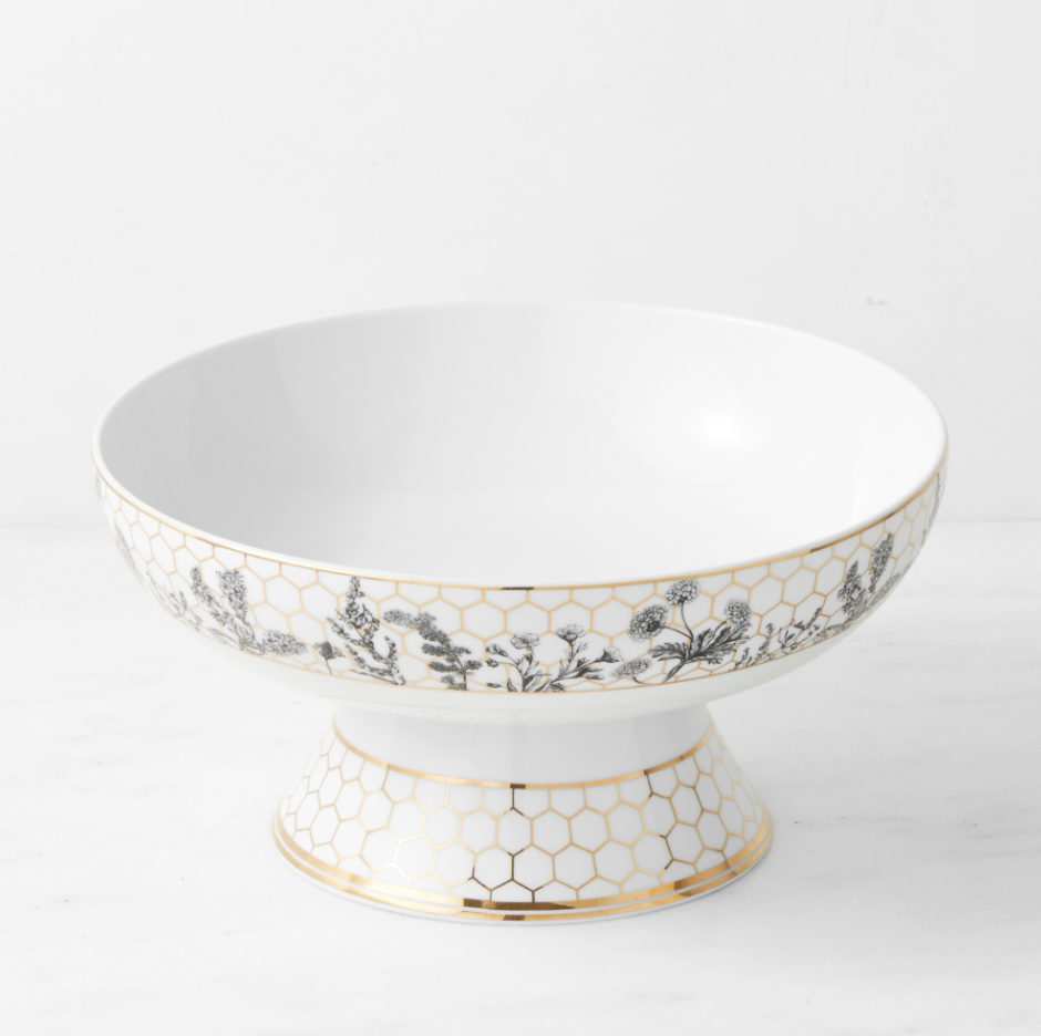 Honeycomb Porcelain Fruit Bowl