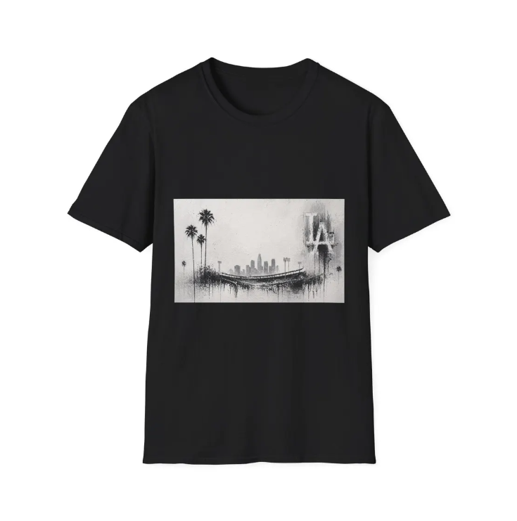 Los Angeles Dodgers Stadium Palm Trees Skyline T-Shirt