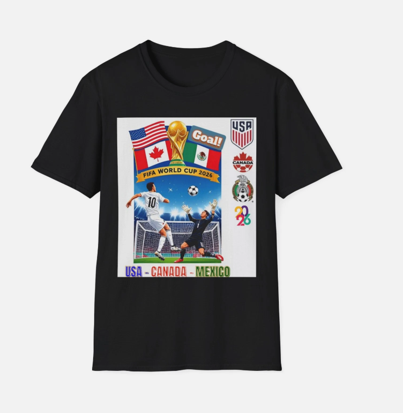 World Cup 2026 T shirt, Soccer FIFA Tee, United States, Canada, Mexico