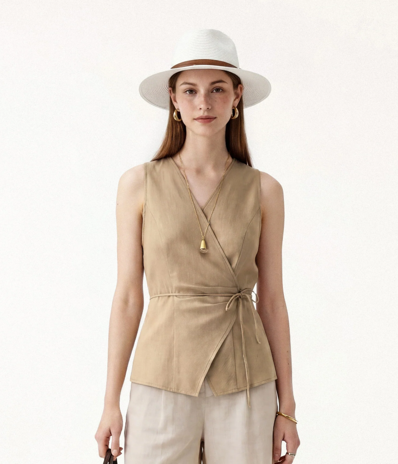 Wrap Top with Self-Tie