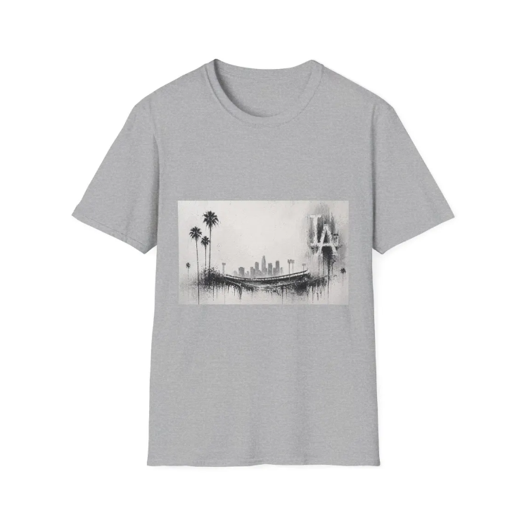 Los Angeles Dodgers Stadium Palm Trees Skyline T-Shirt