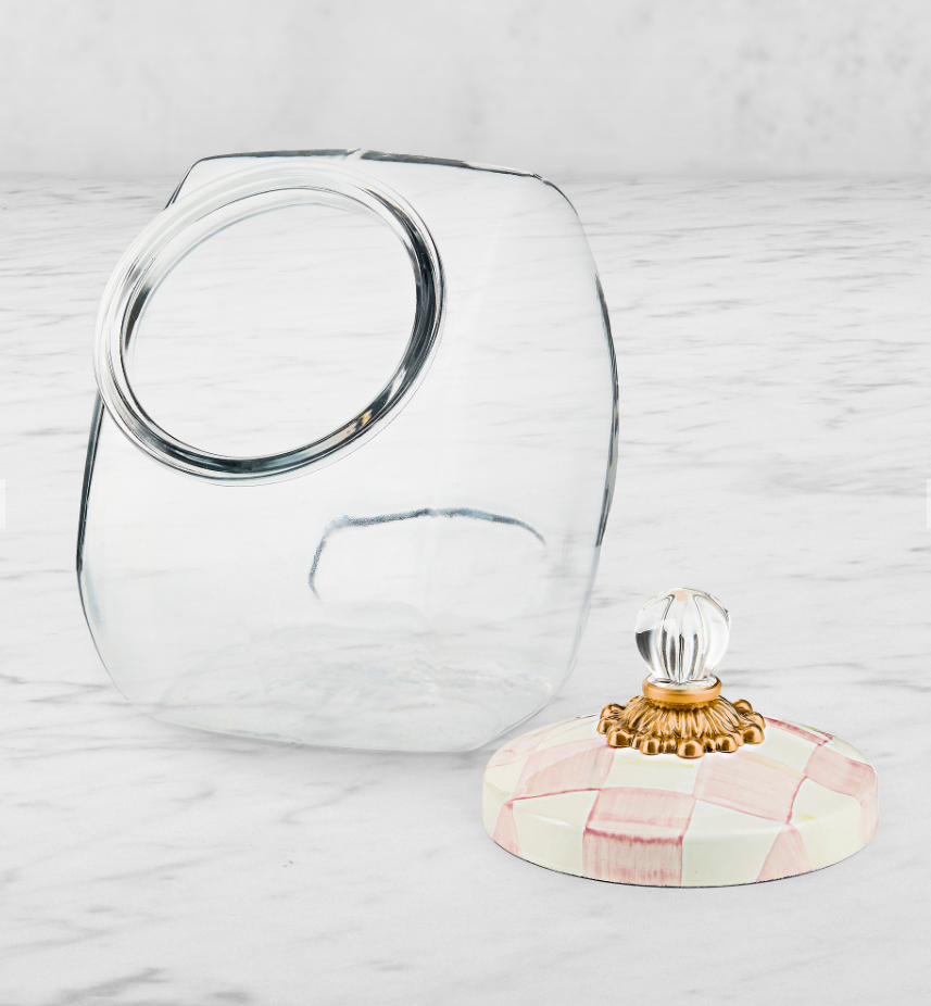 MacKenzie-Childs Rosy Check Cookie Jar