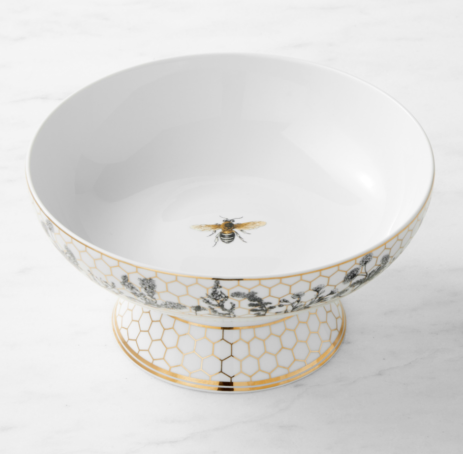 Honeycomb Porcelain Fruit Bowl