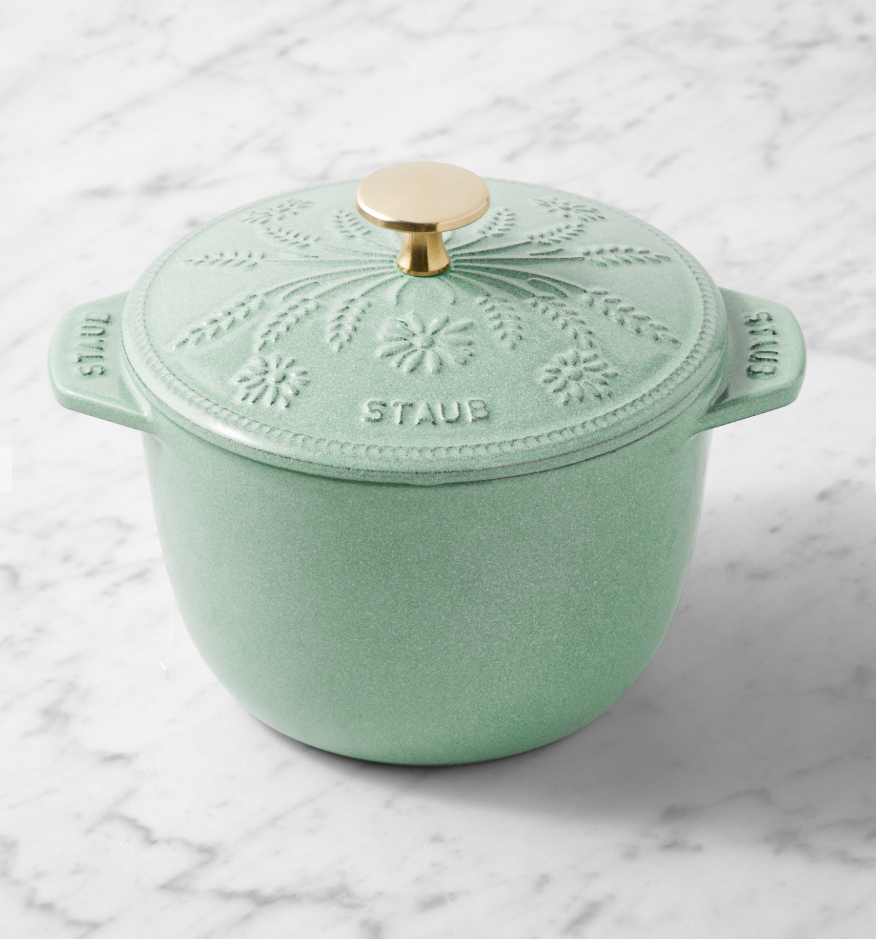 Staub Enameled Cast Iron Floral Petite French Oven, 1.5-Qt.
