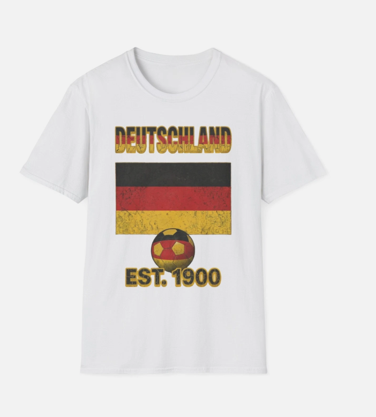 Germany Flag FuBball Football T-Shirt Nations Heritage Collection | Vintage