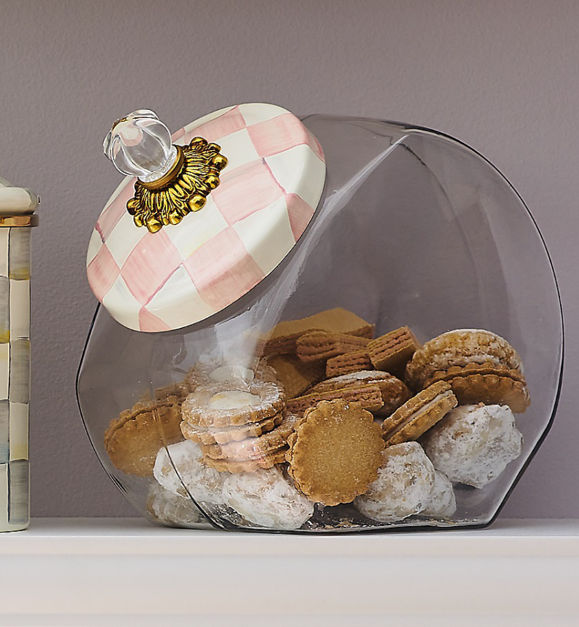 MacKenzie-Childs Rosy Check Cookie Jar