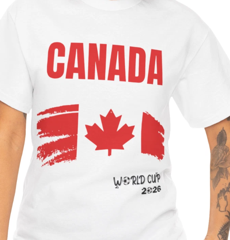 Canada World Cup 2026 Soccer Football T Shirt | Canadian Supporter Tee | Unisex