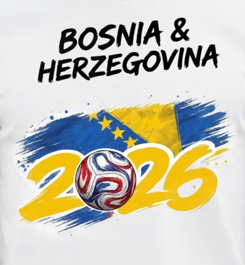 Bosnia 2026 Soccer Shirt, Bosnia & Herzegovina T-shirt, Zmajevi Fan Gift, Bosnian Flag Football Tee, Soccer Lover Tee, Bosnian Pride Shirt.