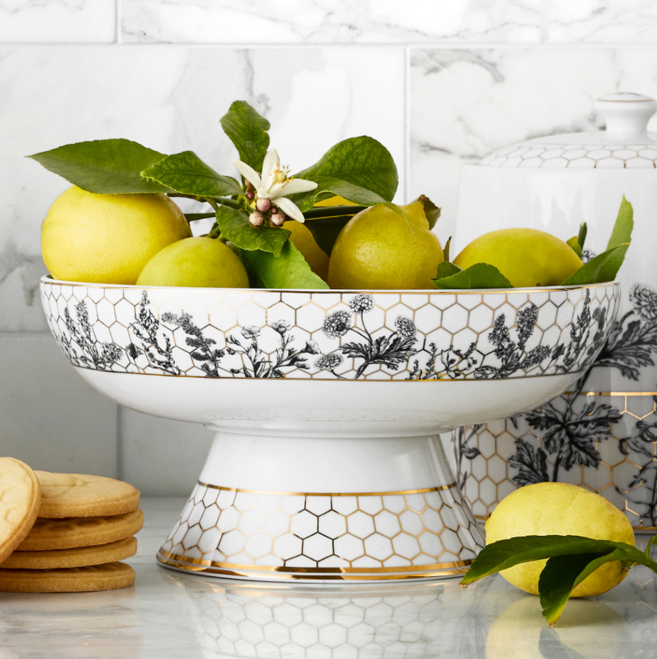 Honeycomb Porcelain Fruit Bowl