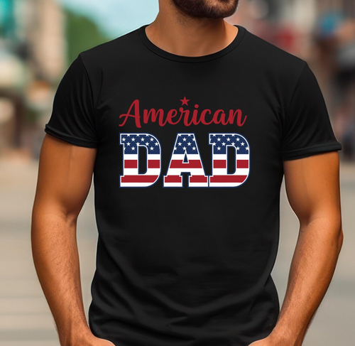 American Flag Dad Shirt – Patriotic USA Graphic Unisex T-Shirt or Sweatshirt, Father’s Day & 4th of July Gift for Him