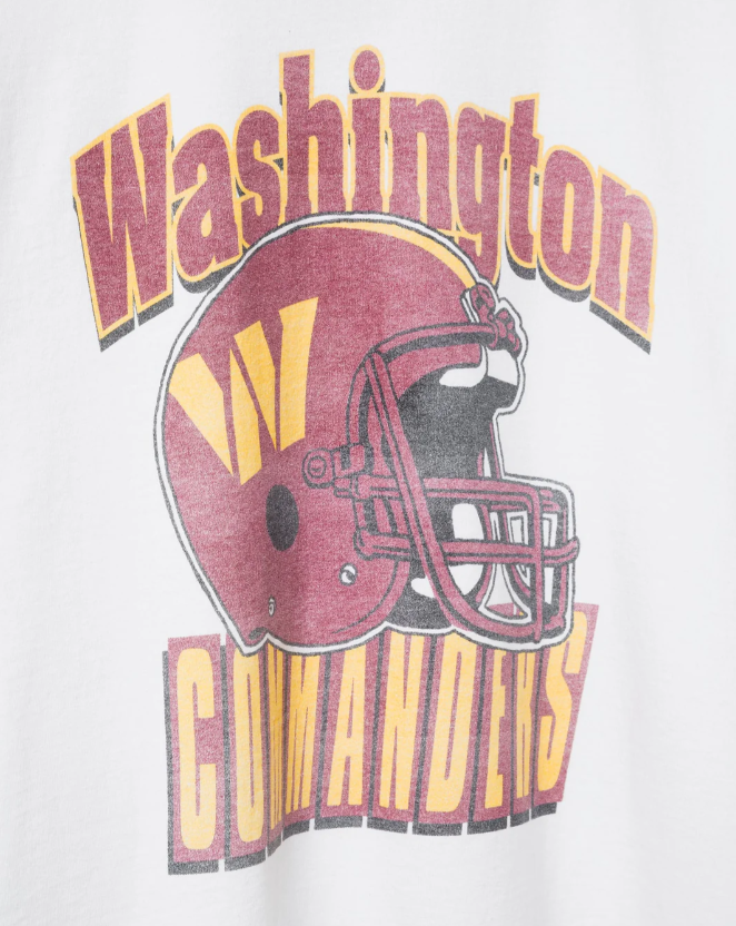 Washington Commanders Throwback Helmet Flea Market Tee