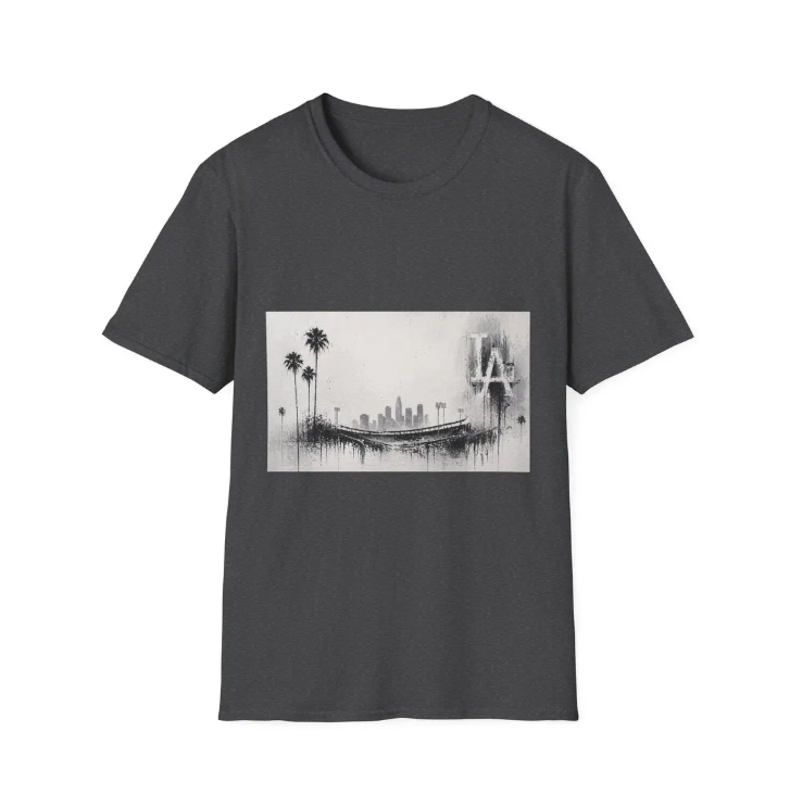 Los Angeles Dodgers Stadium Palm Trees Skyline T-Shirt