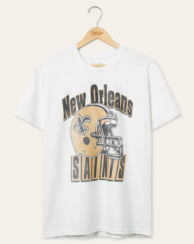 New Orleans Saints Throwback Helmet Flea Market Tee