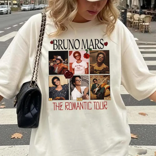 Bruno Mars The Romantic Tour Retro Shirt, Tour 2026 Vintage PNG Music Tour Graphic, Digital File