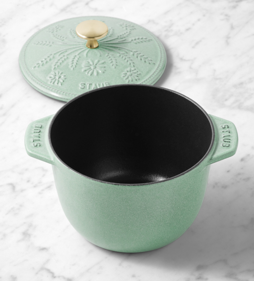 Staub Enameled Cast Iron Floral Petite French Oven, 1.5-Qt.