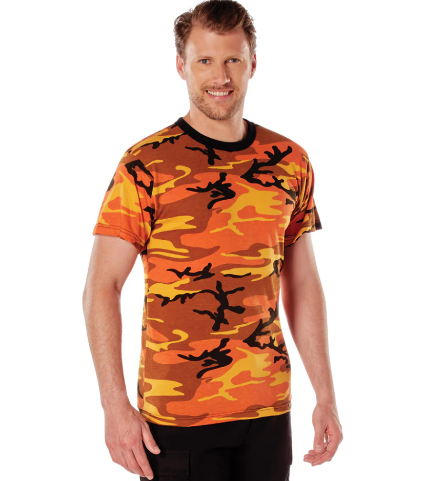 Savage Orange Camo Short Sleeve T-Shirt