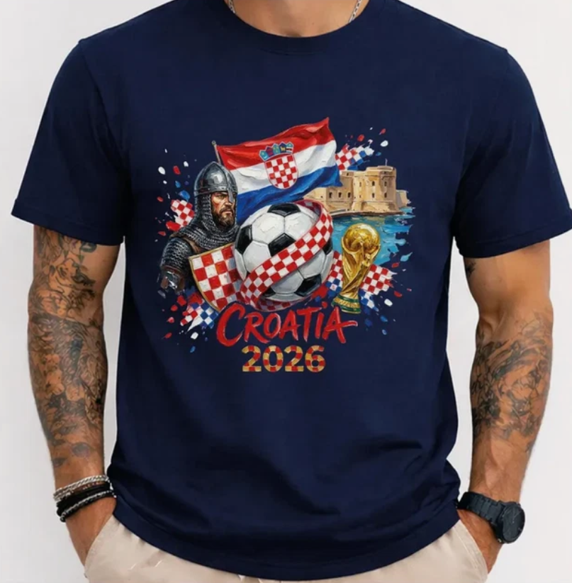 Croatia 2026 World Cup Shirt Soccer T Shirt Croatian Flag Football Tee Futbol